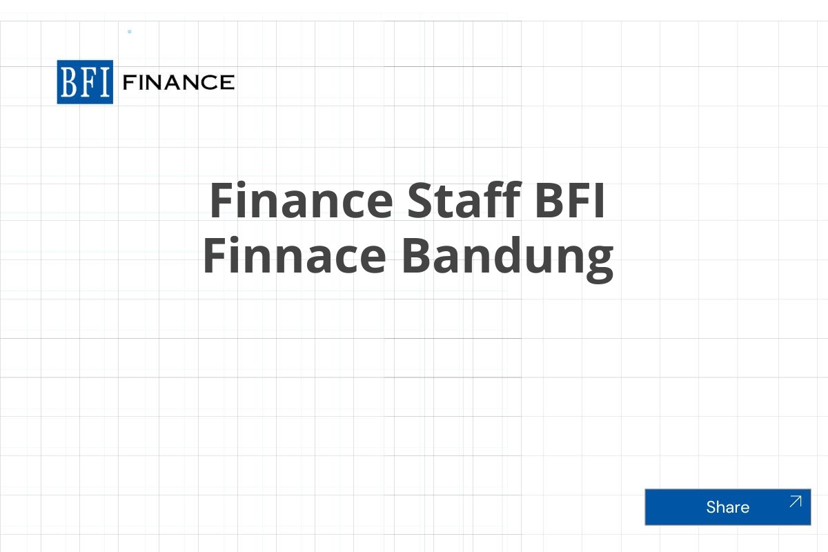 Finance Staff BFI Finnace Bandung