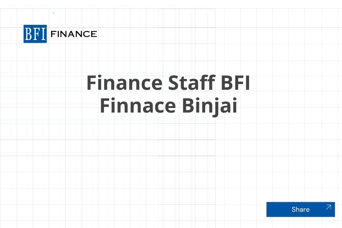 Finance Staff BFI Finnace Binjai