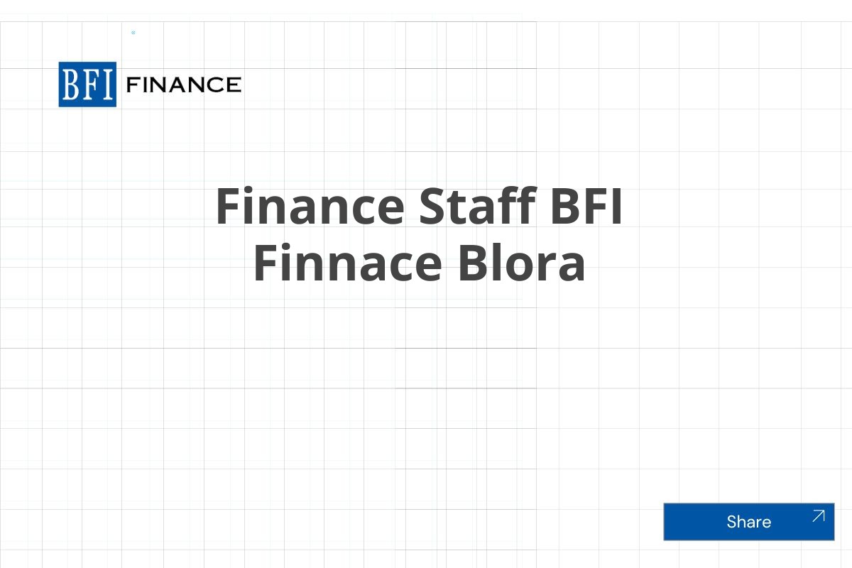 Finance Staff BFI Finnace Blora