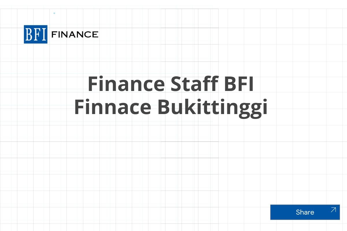 Finance Staff BFI Finnace Bukittinggi