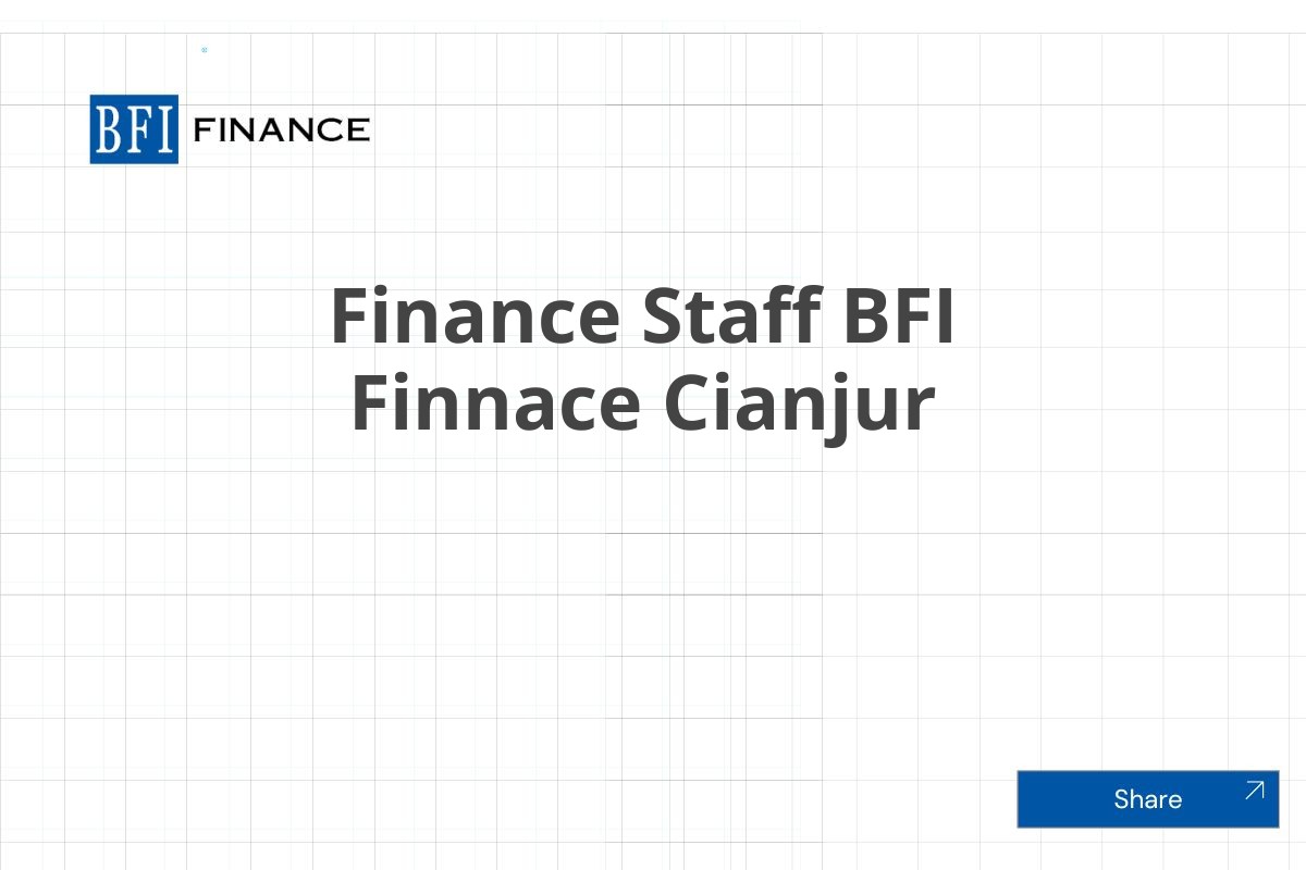 Finance Staff BFI Finnace Cianjur