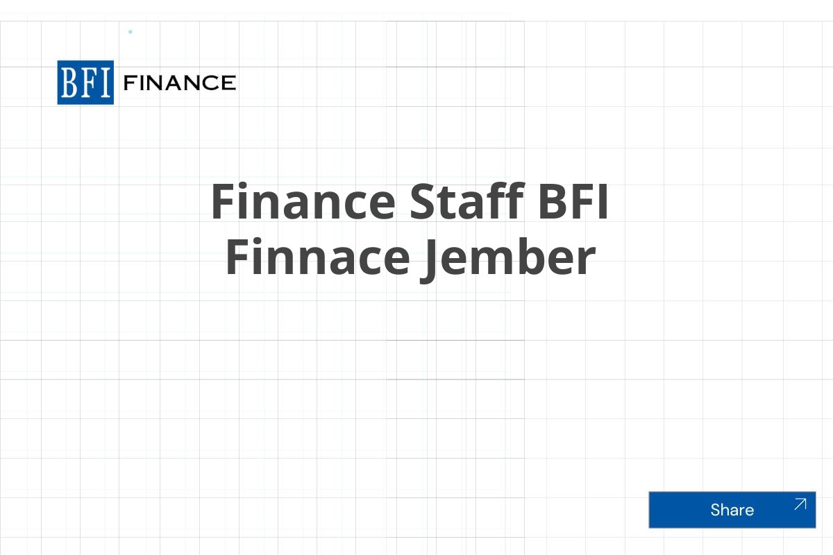 Finance Staff BFI Finnace Jember