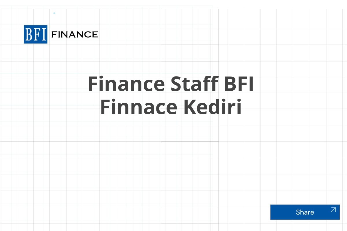 Finance Staff BFI Finnace Kediri