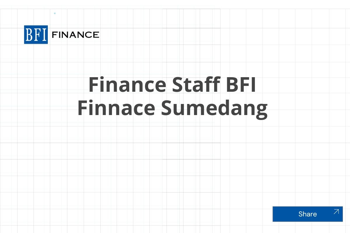 Finance Staff BFI Finnace Sumedang